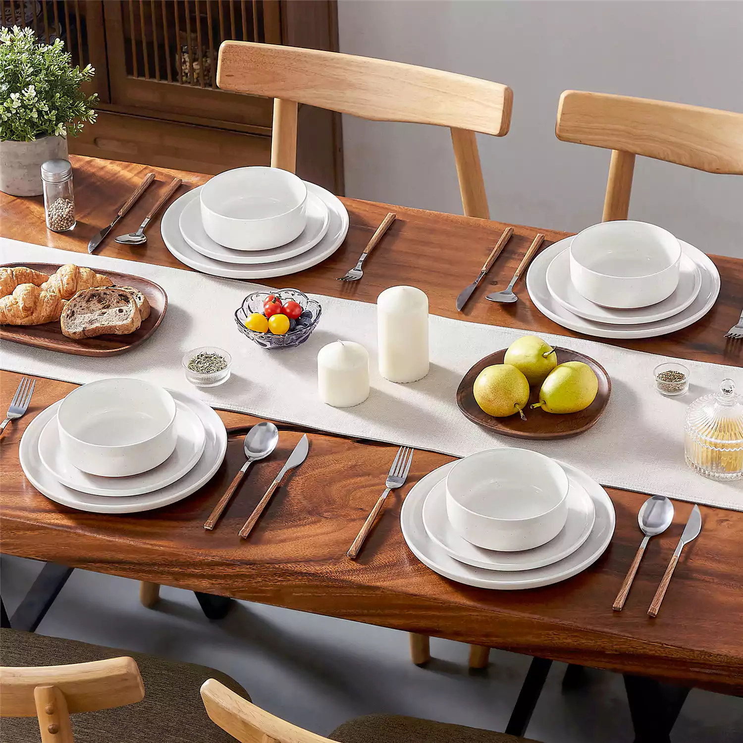 Tara Pink 24 Piece Dinnerware Set for 8 - Image 11