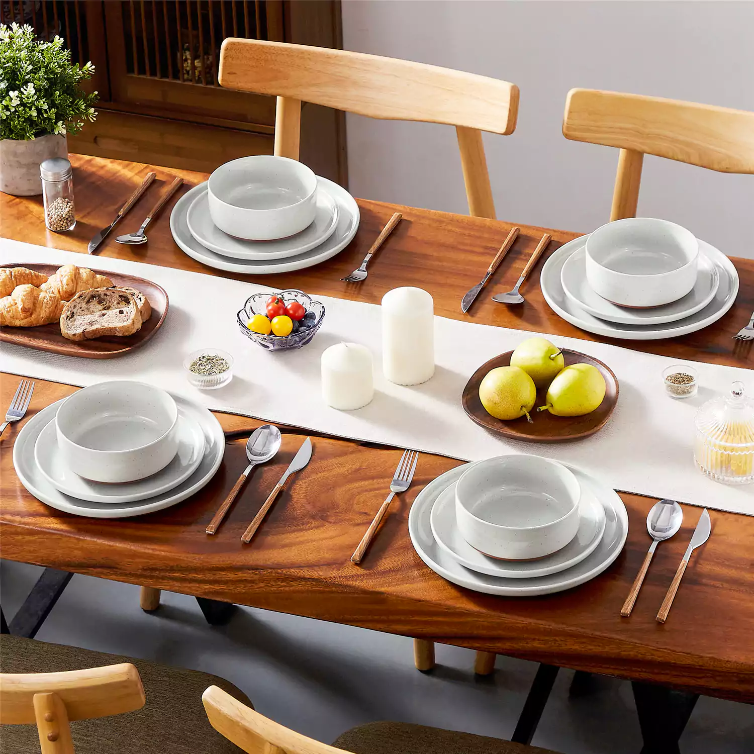 Tara Pink 24 Piece Dinnerware Set for 8 - Image 18