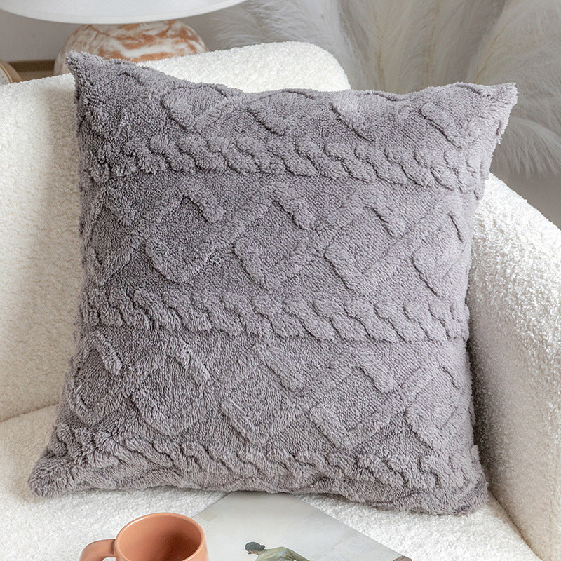 Throw pillow SUPER SOFT 3D Geometric PATTERN Fur Pack of 2 throw pillows WITH 450g insert 18"x18" - Image 23