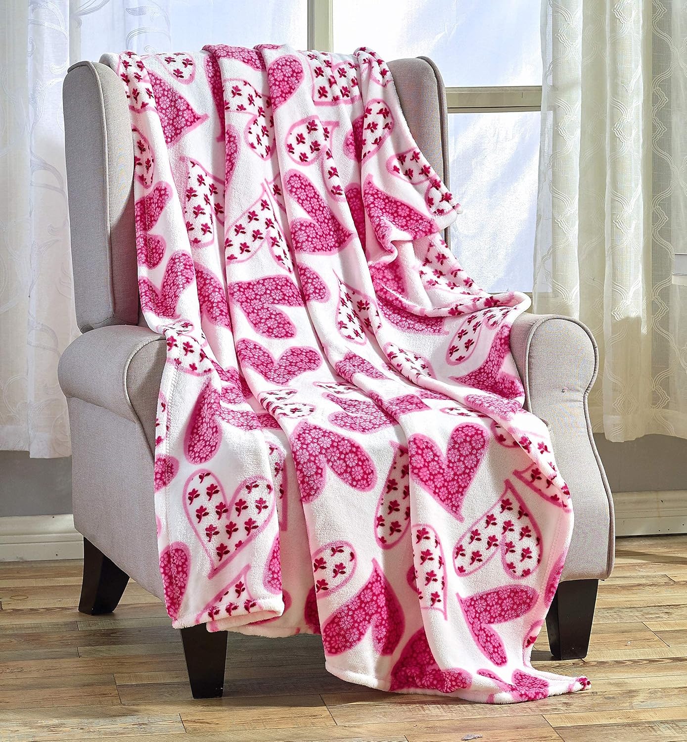 Ultra Plush Mothers Day Valentine's Day Heart-Themed Throw Blanket – Soft, Cozy, and Luxurious Fleece, 50" x 60" - Image 5