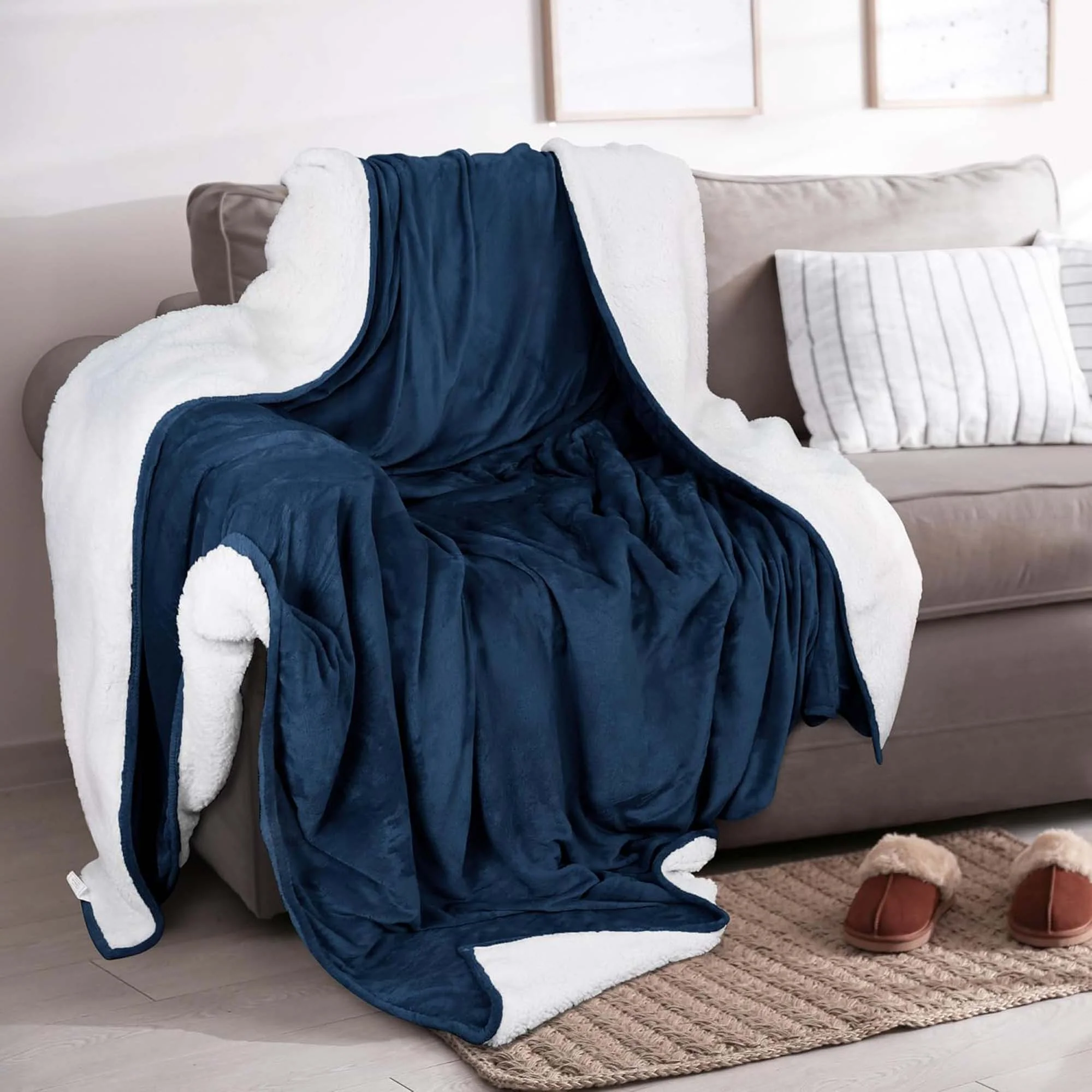 Velvet Plush Sherpa Bed Blanket - Sherpa Fleece Collection - Image 27