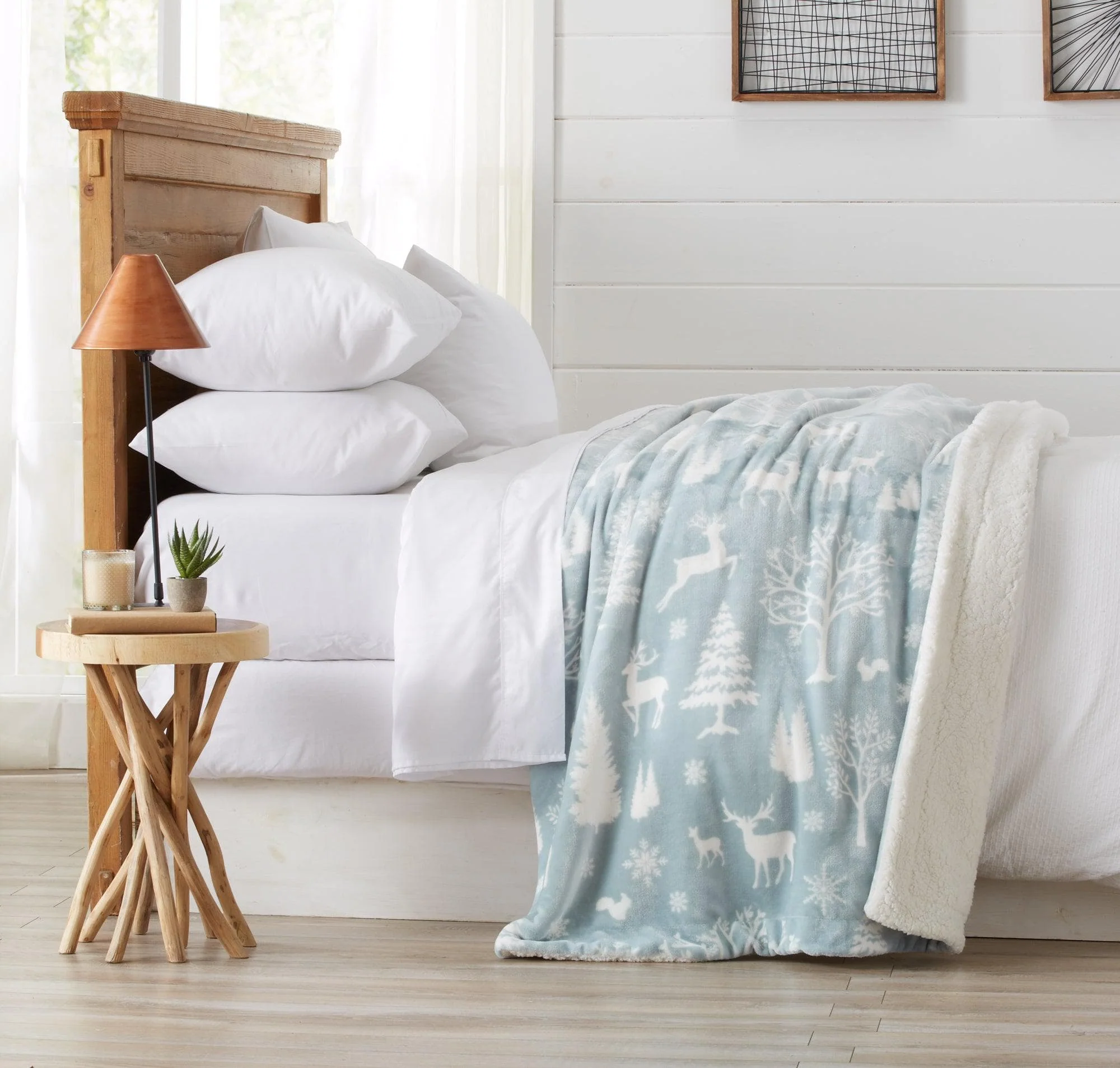 Velvet Plush Sherpa Luxury Bed Blanket - Cielo Collection - Image 26