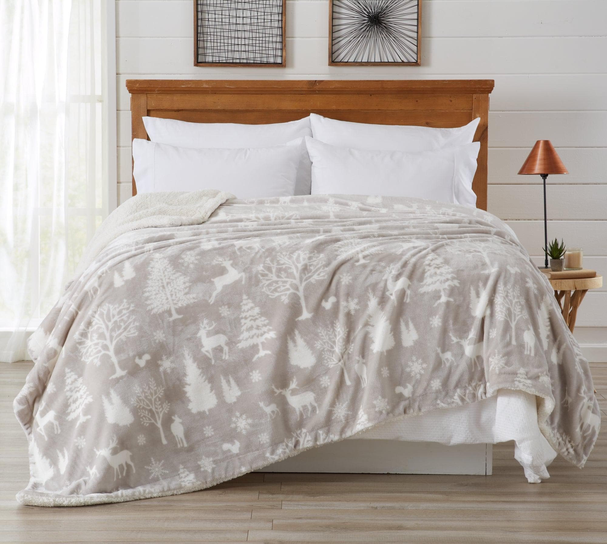 Velvet Plush Sherpa Luxury Bed Blanket - Cielo Collection - Image 64