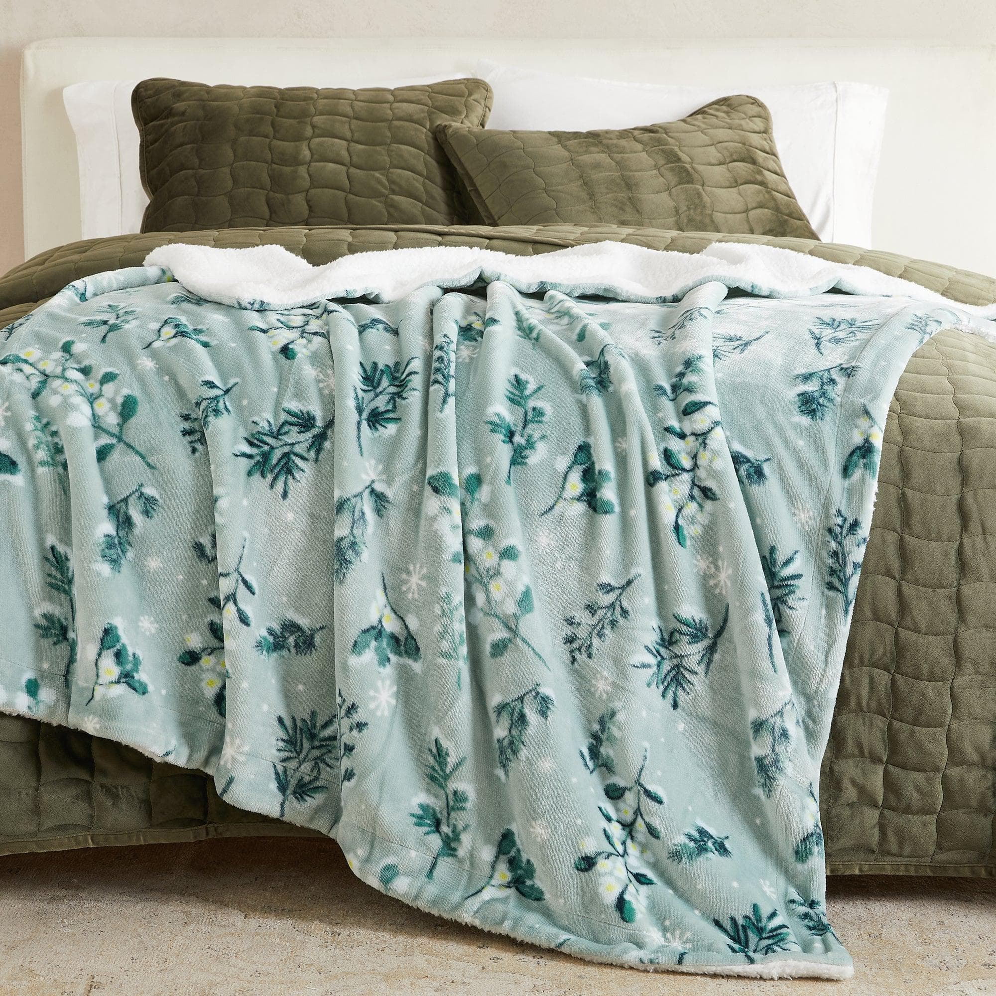 Velvet Plush Sherpa Luxury Bed Blanket - Kinsley Collection - Image 129