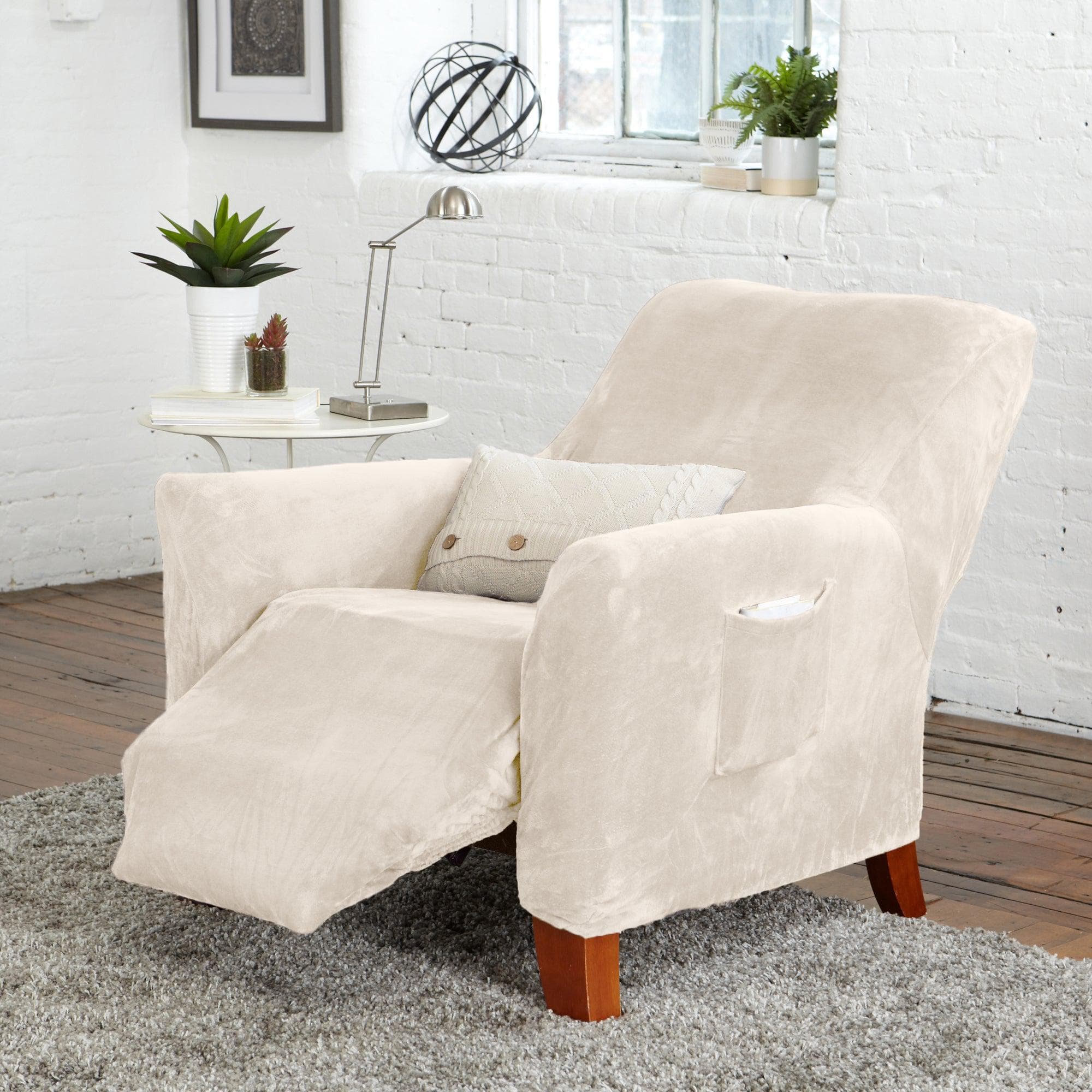 Velvet Stretch Slipcover - Gale Collection - Image 115