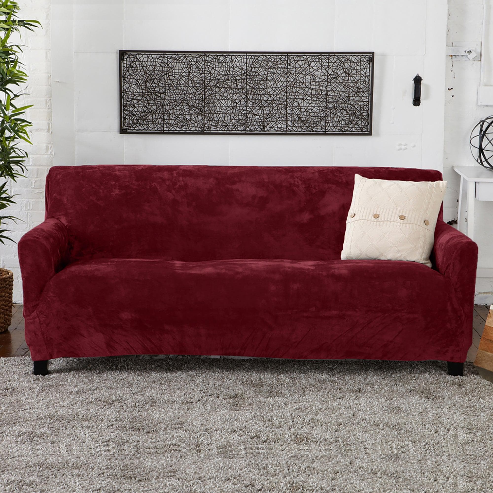Velvet Stretch Slipcover - Gale Collection - Image 128