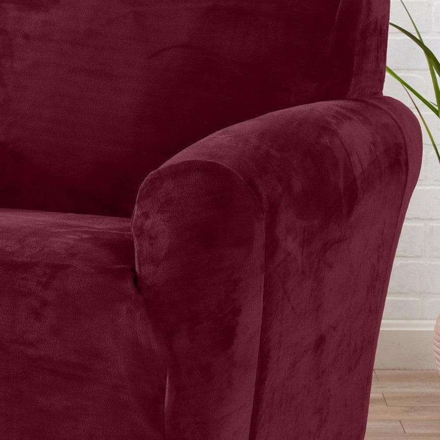 Velvet Stretch Slipcover - Gale Collection - Image 130