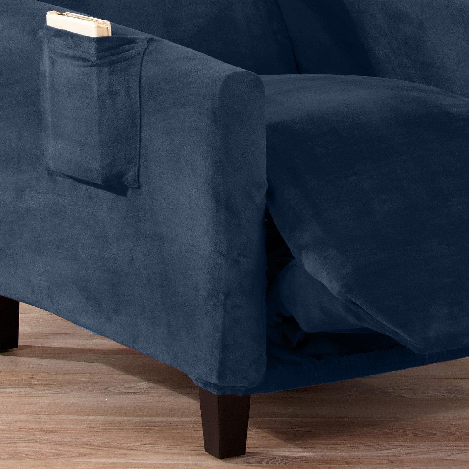 Velvet Stretch Slipcover - Gale Collection - Image 94