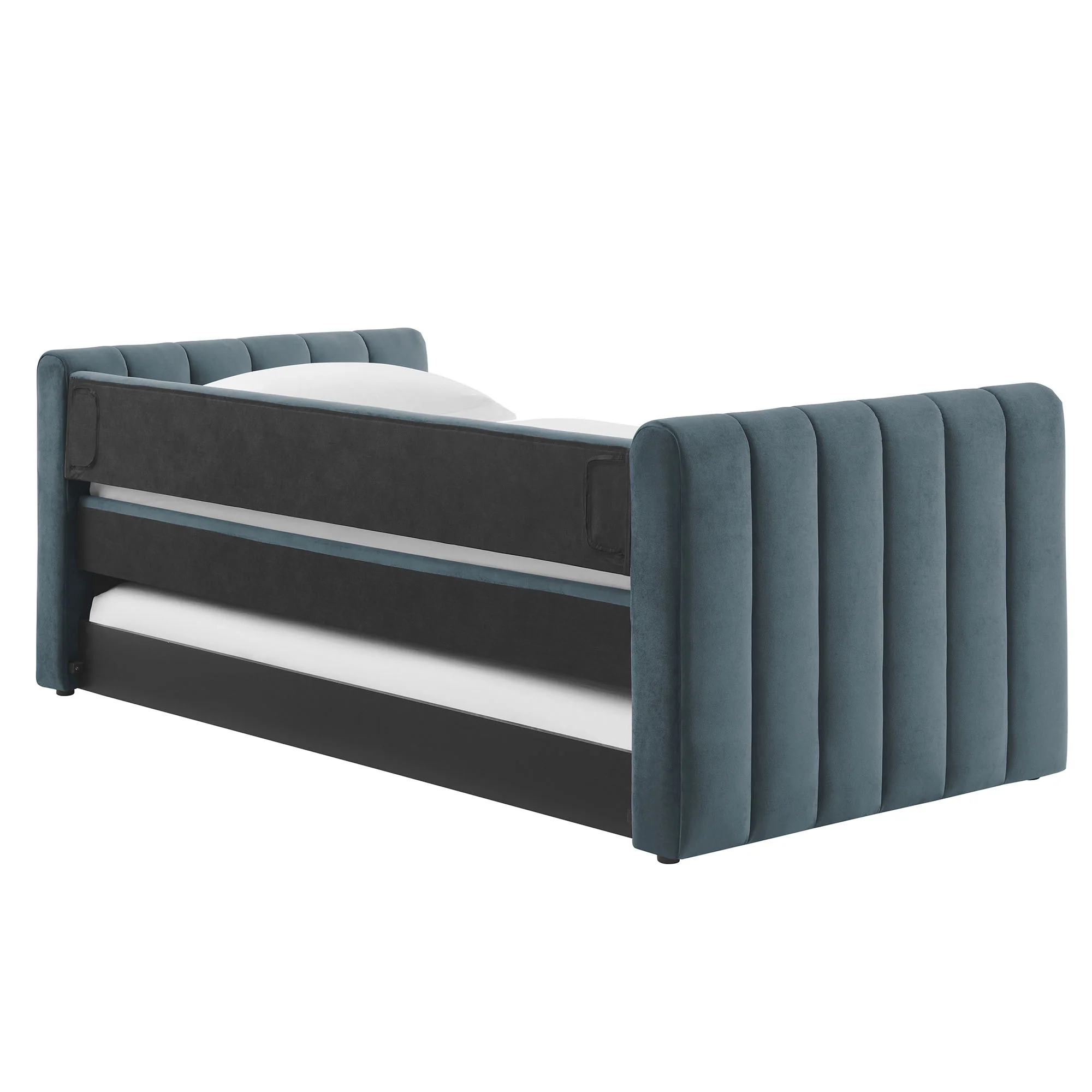 Veyla Channel Tufted Performance Velvet Twin Daybed With Trundle - Image 13