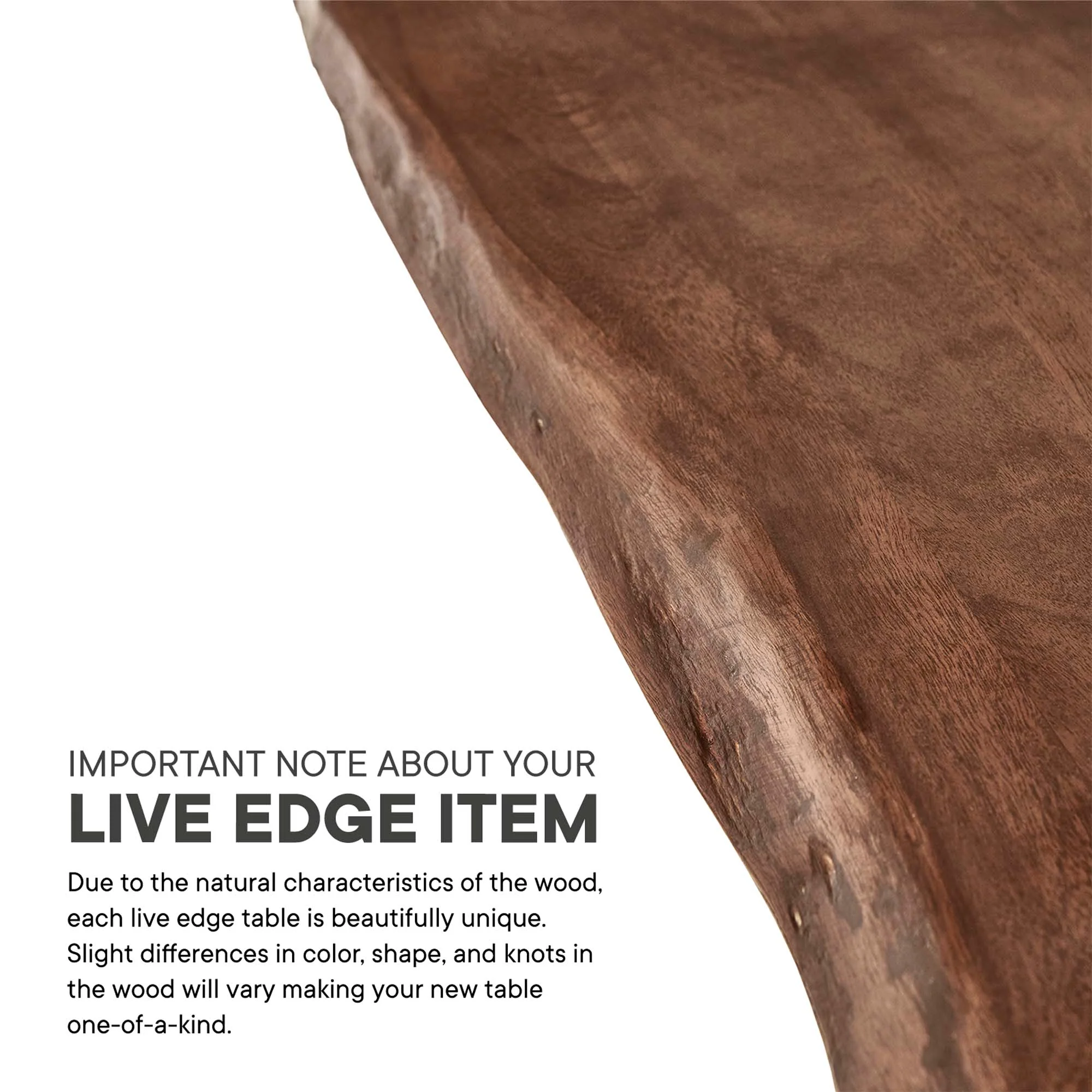 Viggo 96" Live Edge Acacia Wood Dining Table - Image 3