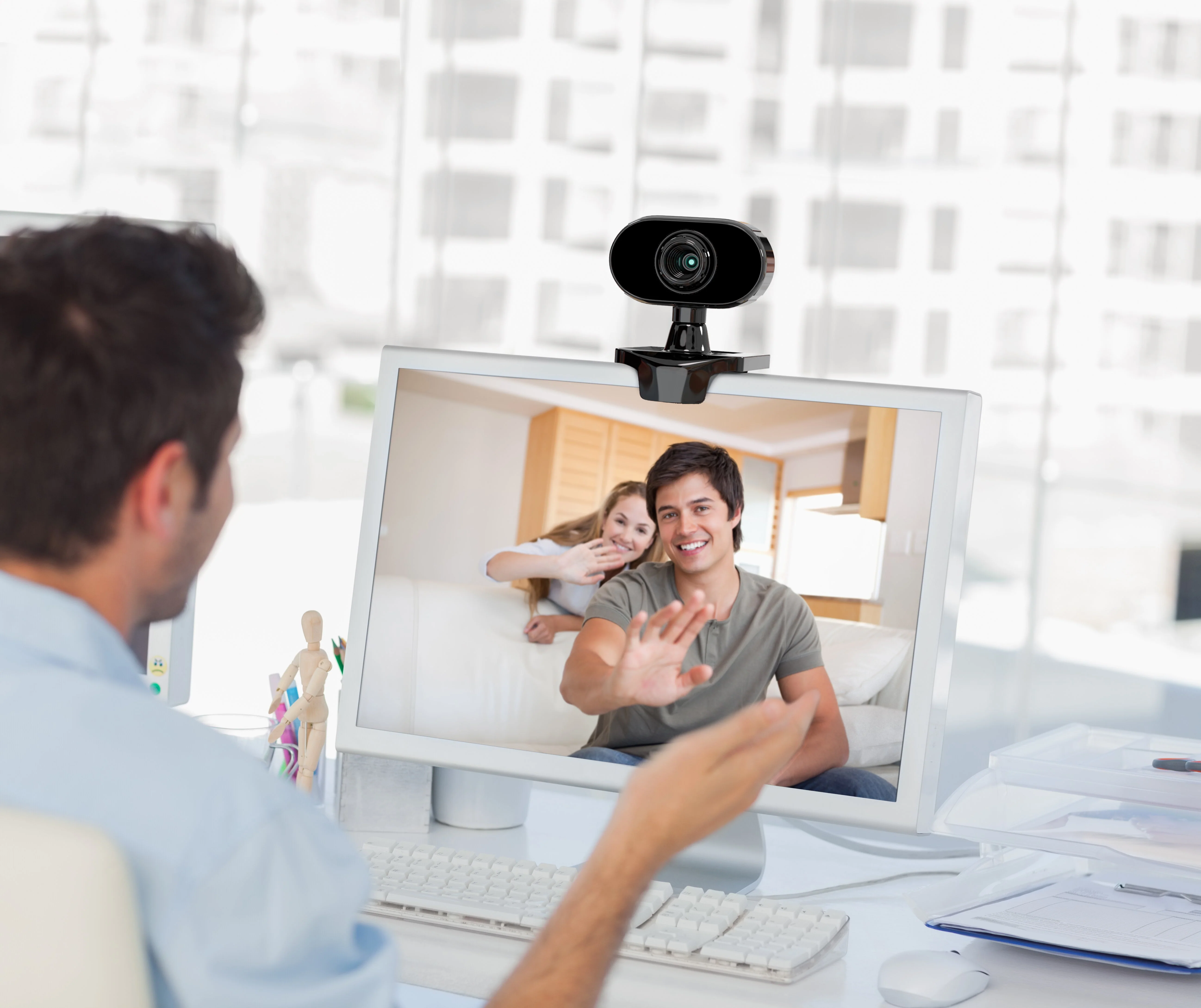 Web Cam Full HD 1080p Webcam with Built-in Microphone and Stable Screen Clamp - Image 6