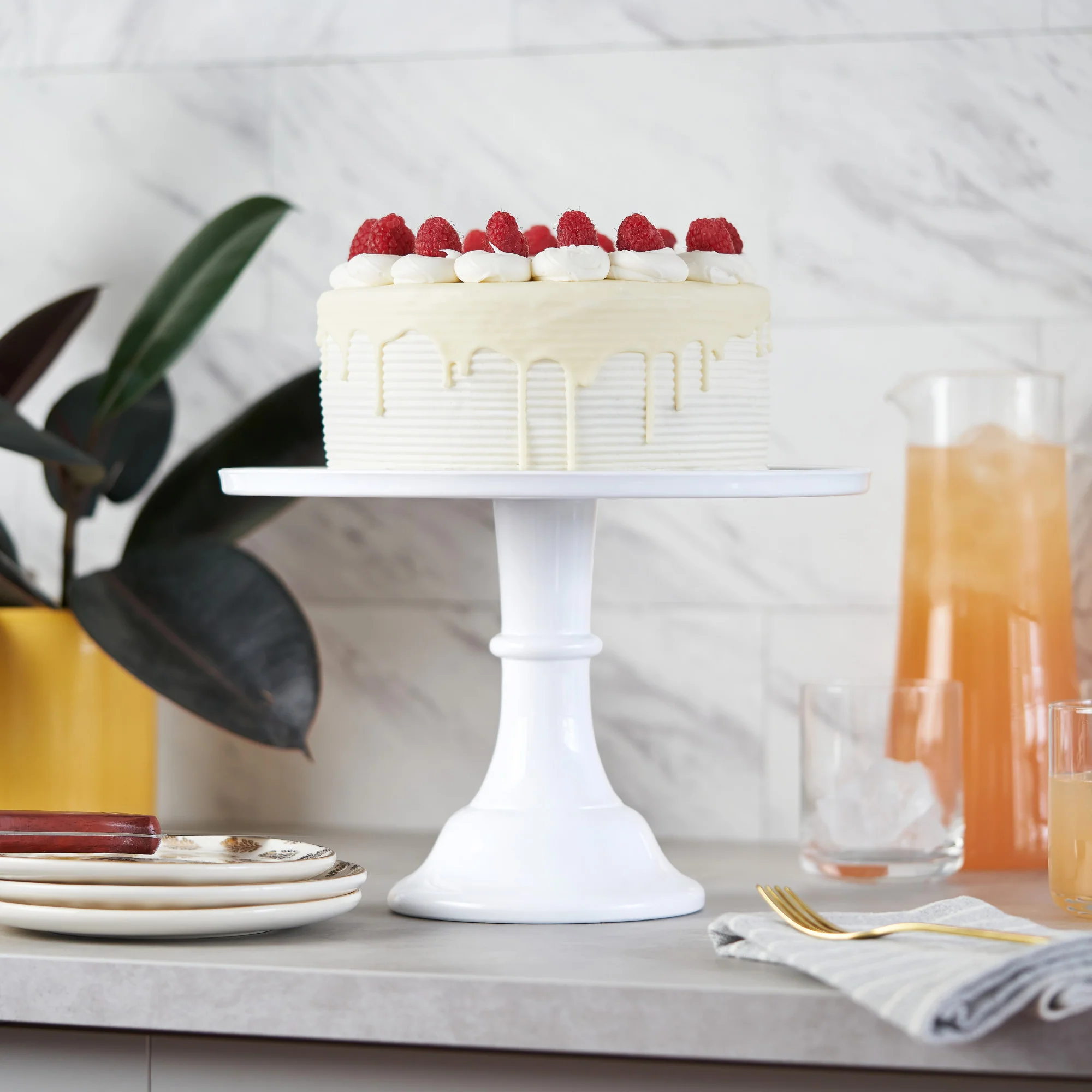 White melamine cake stand by twine living - Image 3
