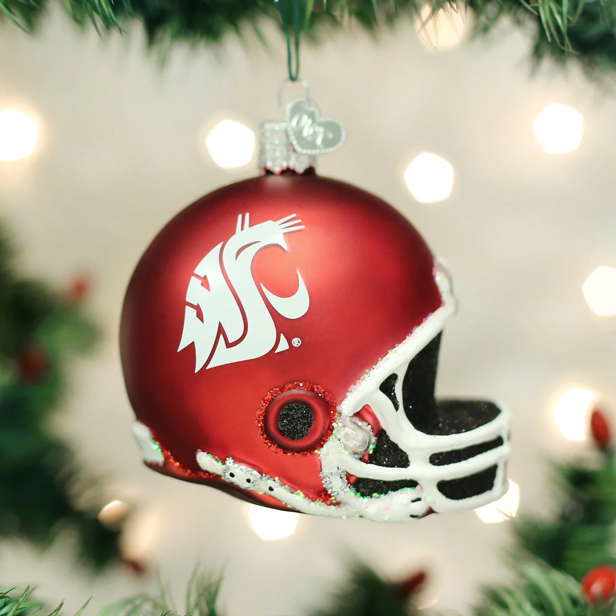 WSU Helmet Ornament Christmas Decoration